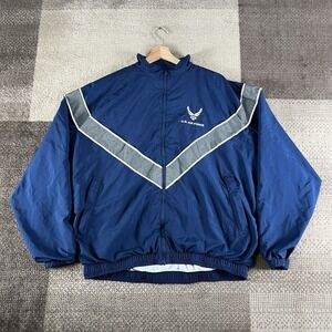 US Air Force‎ Windbreaker PTU Jacket Mens Medium Regular Blue Reflective PF